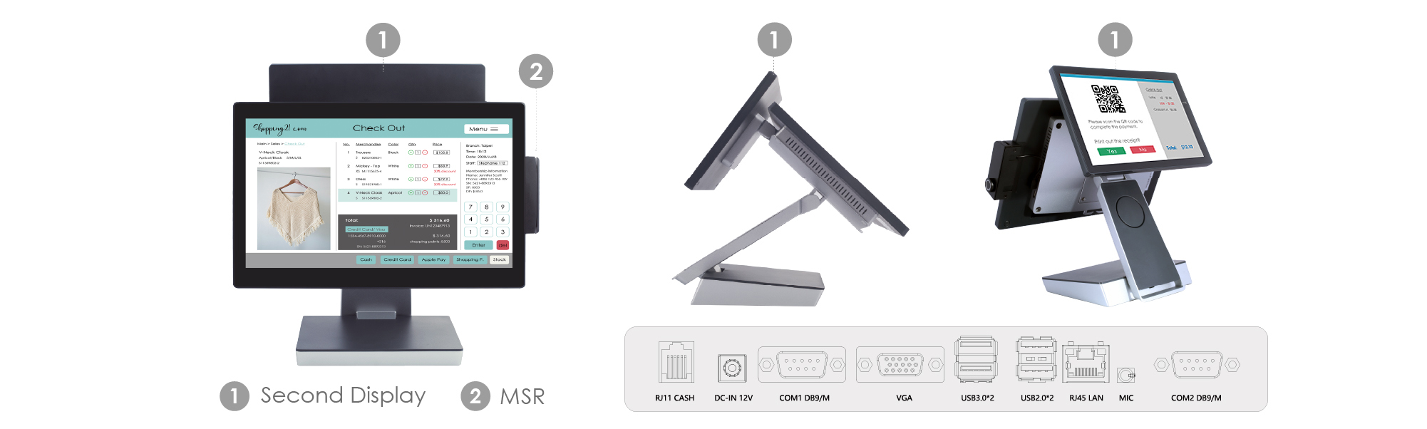 PT60 POS Terminal - Customer Display with NFC