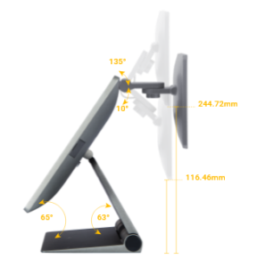VariPOS-250A-270A - Tilt Dimension
